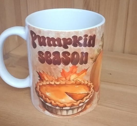 Tasse Herbst Autumn Kürbis Pumpkin Spice Kuchen Tee Kaffee Mug Geschenk