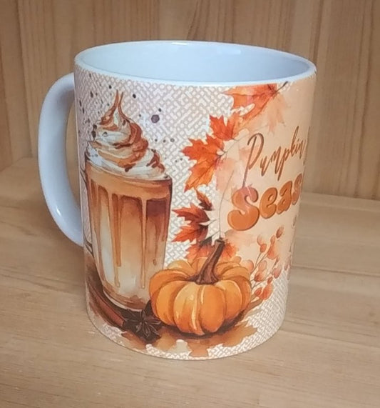 Tasse Herbst Autumn Kürbis Pumkon Season Blätter Tee Kaffee Mug Geschenk